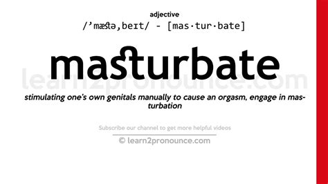 MASTURBATE definition and meaning 